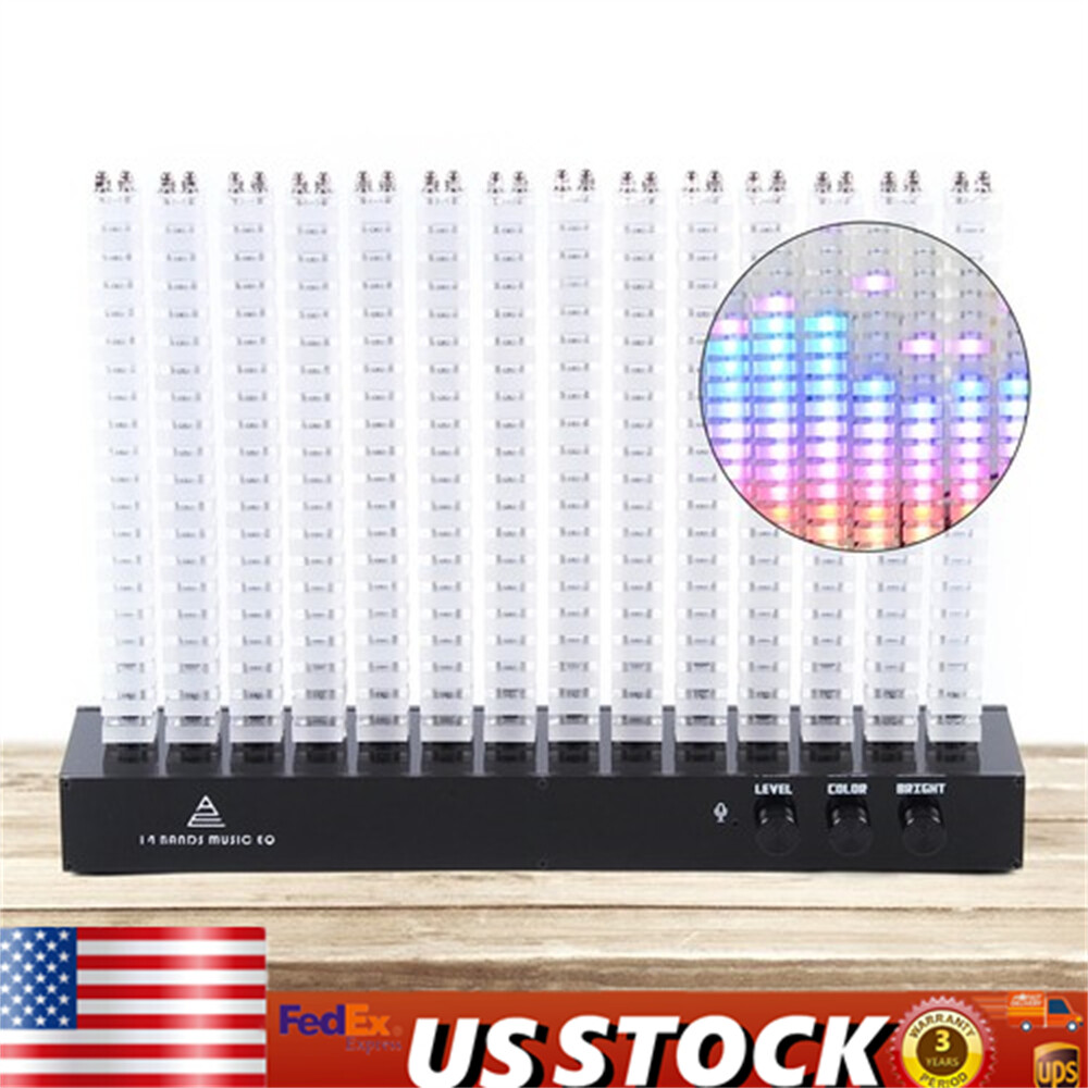 Acrylic 14-Segment Spectrum Analyzer Led Rhythm Light Music Spectrum Light 110V