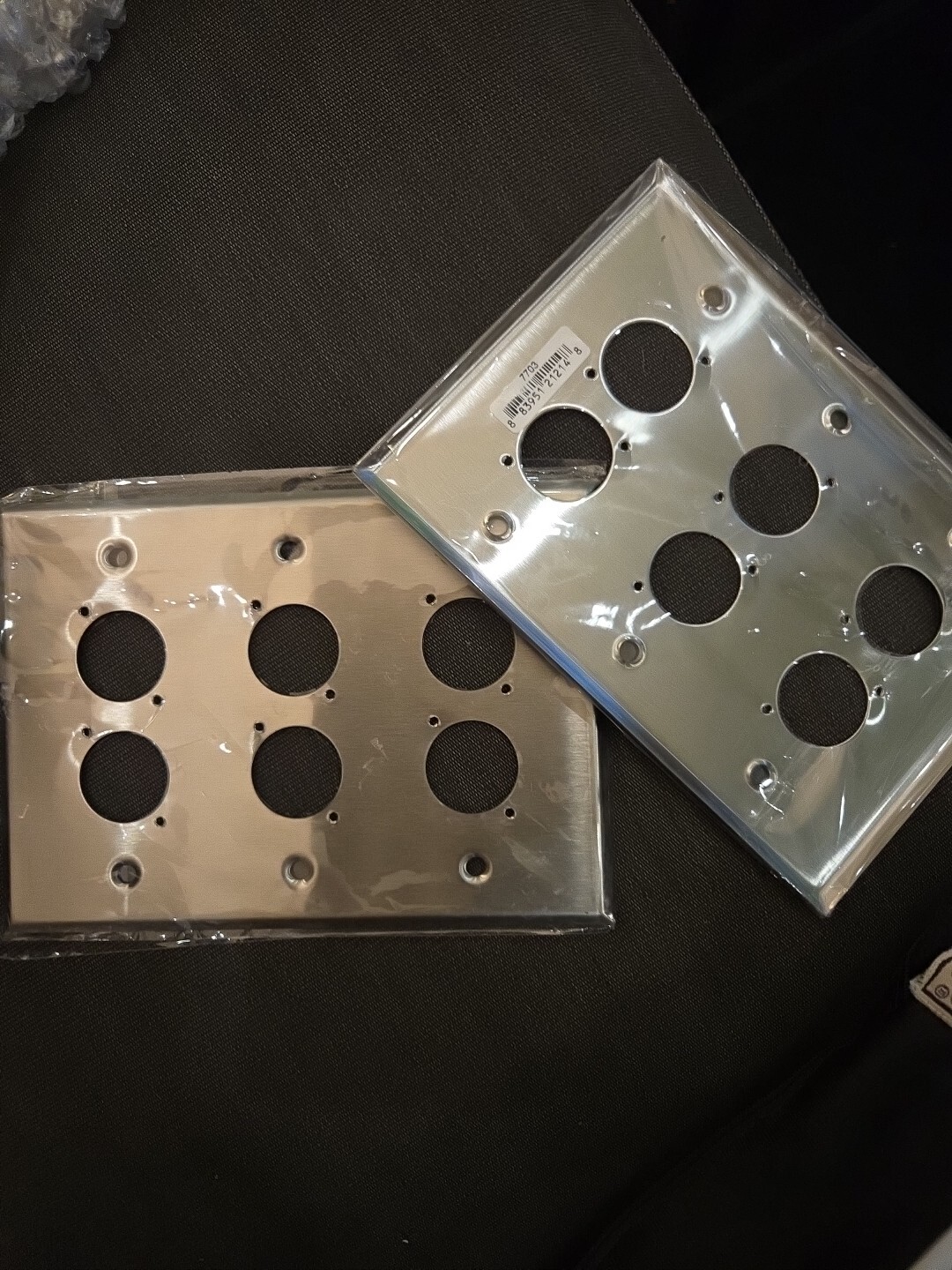 XLR Stainless Steel Wall Plate - 3 Gang/6 Ports - Seismic Audio(SEALED NEW!!)