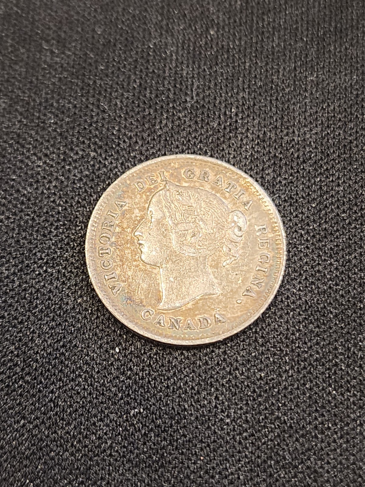 1894 Canada 5 Cents Silver Coin