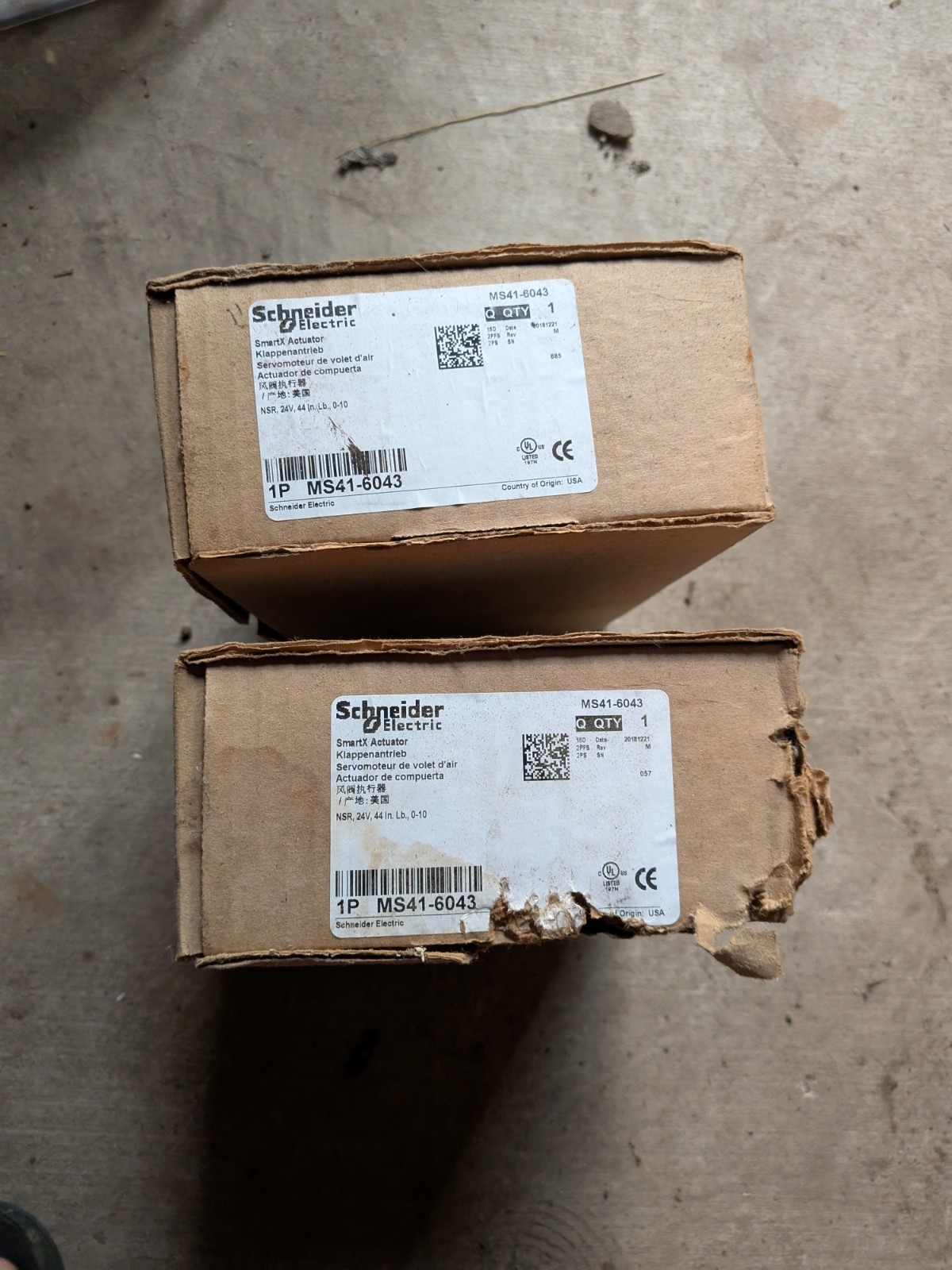 SCHNEIDER Electric Actuator / 24V / 35lb-in / 0 to 10VDC MS41-6043