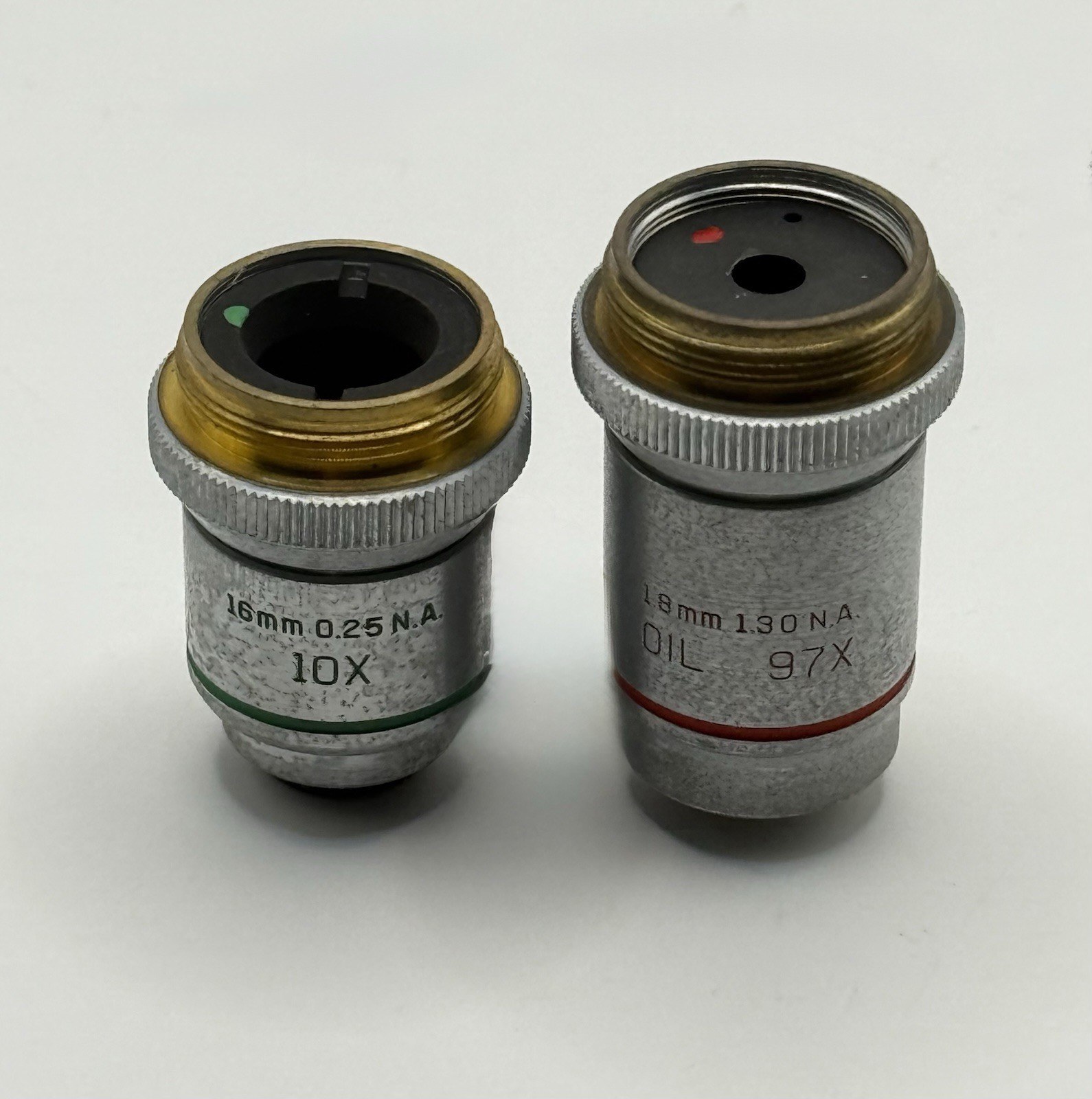 Bausch & Lomb Microscope Objectives 10X & 97X OIL for Nikon Labophot 2