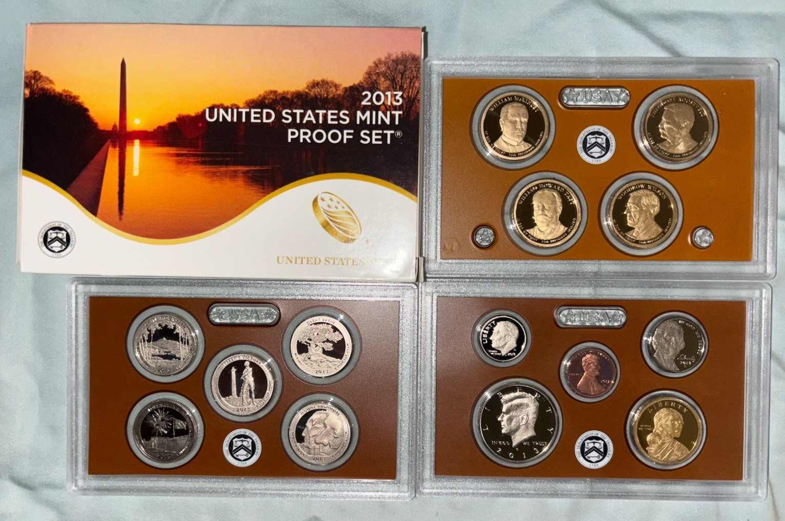 2013-S US Mint Clad Proof Set with Original Packaging and COA, 14 Coins Total
