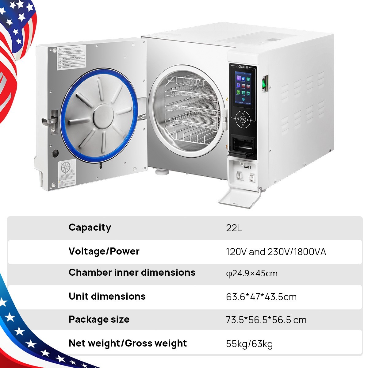 Dental Delivery Unit with Compressor/Class N/Class B steam sterilizer autoclave