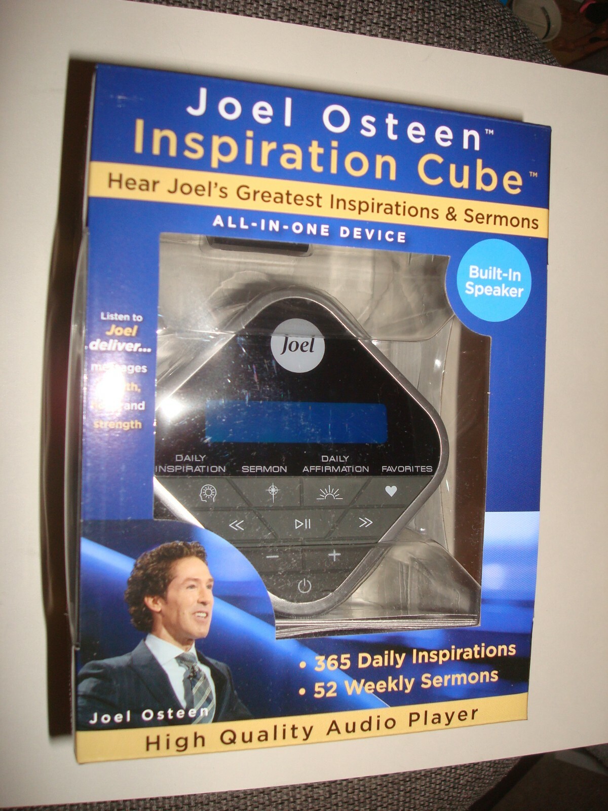 Joel Osteen Inspiration Sermons Talking Speaking Cube New in Box