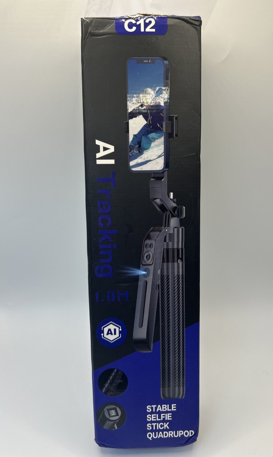 AI Selfie Stick Quadrupod that follows your movement - NEW Damaged Box Read⬇️