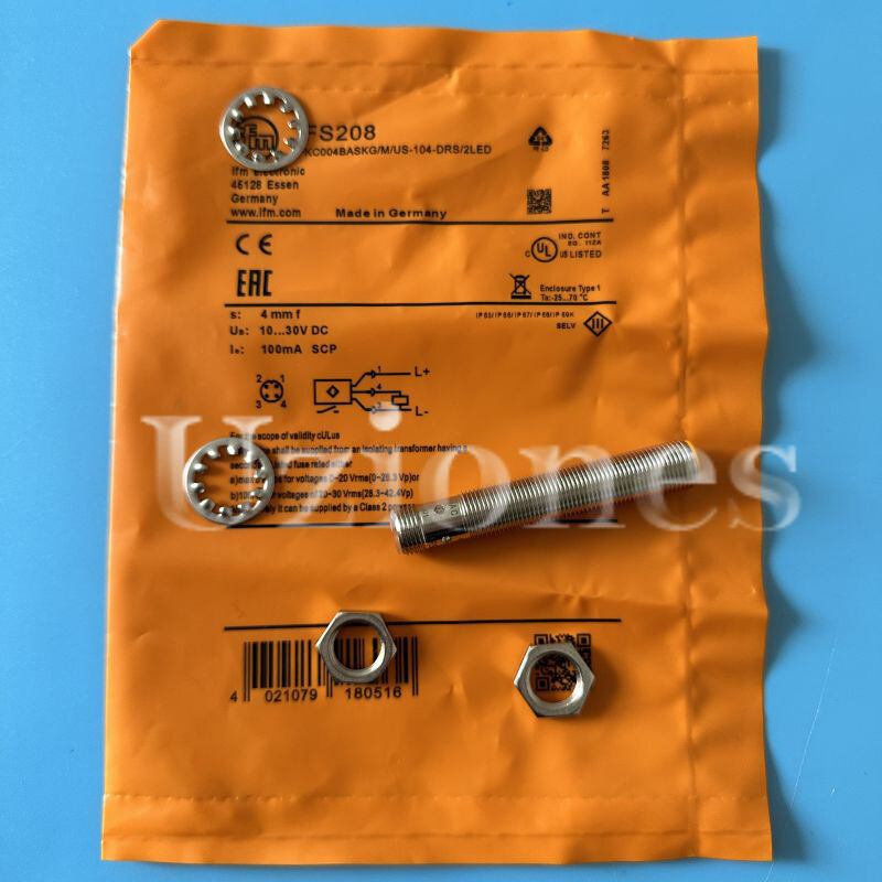 Proximity Sensor Switch For IFM IFS208 IFKC004BASKG/M/US-104-DRS/2LED  100mA PNP