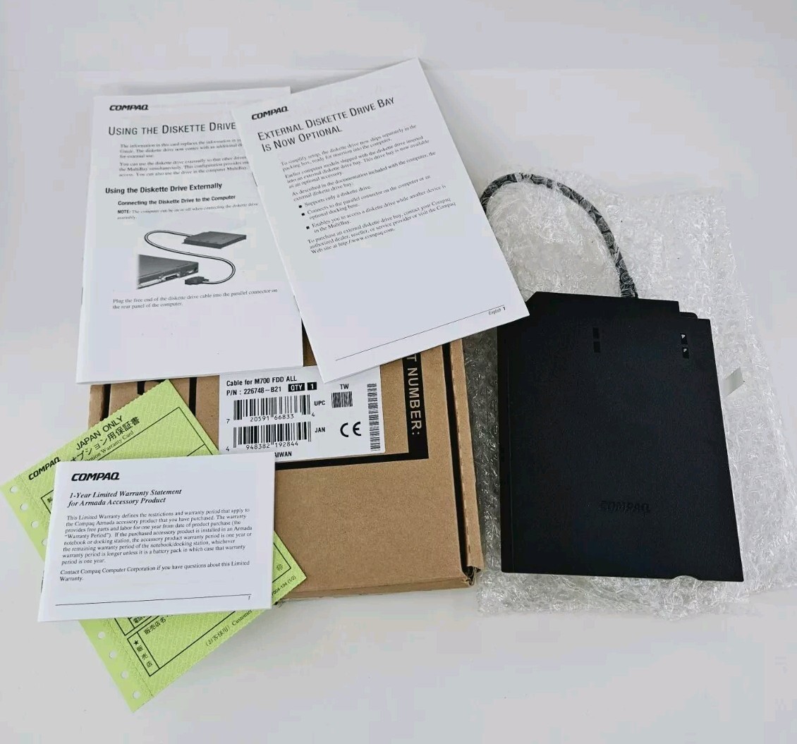 Compaq 175375-001 case and cable for external floppy disk holder For M700