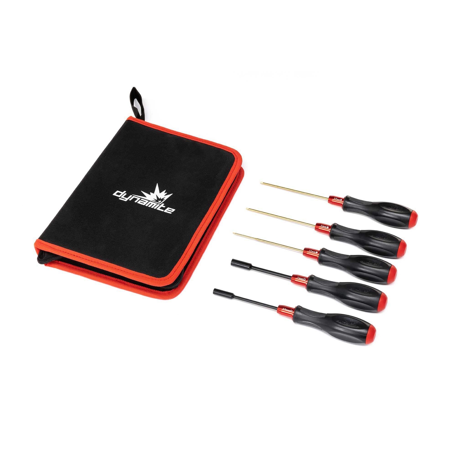 Dynamite DYNT3040 Metric Hex Allen & Nut Wrench Driver Set, (5) with case 1.5,2.