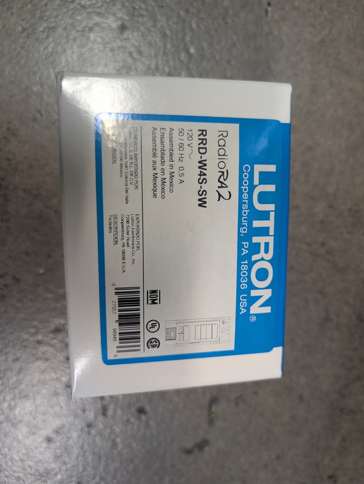 Lutron RadioRA2 RRD-W4S-SW Wireless 4-Scene Switch