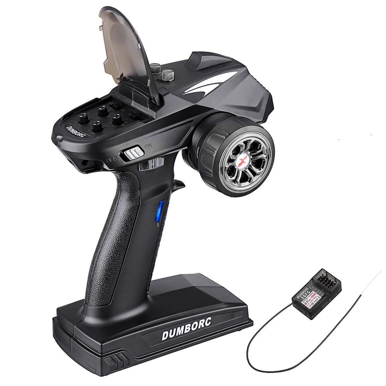 DUMBORC-X6 6CH 2.4G RC Radio Controller Transmitter w/ Receiver For RC Car Boat