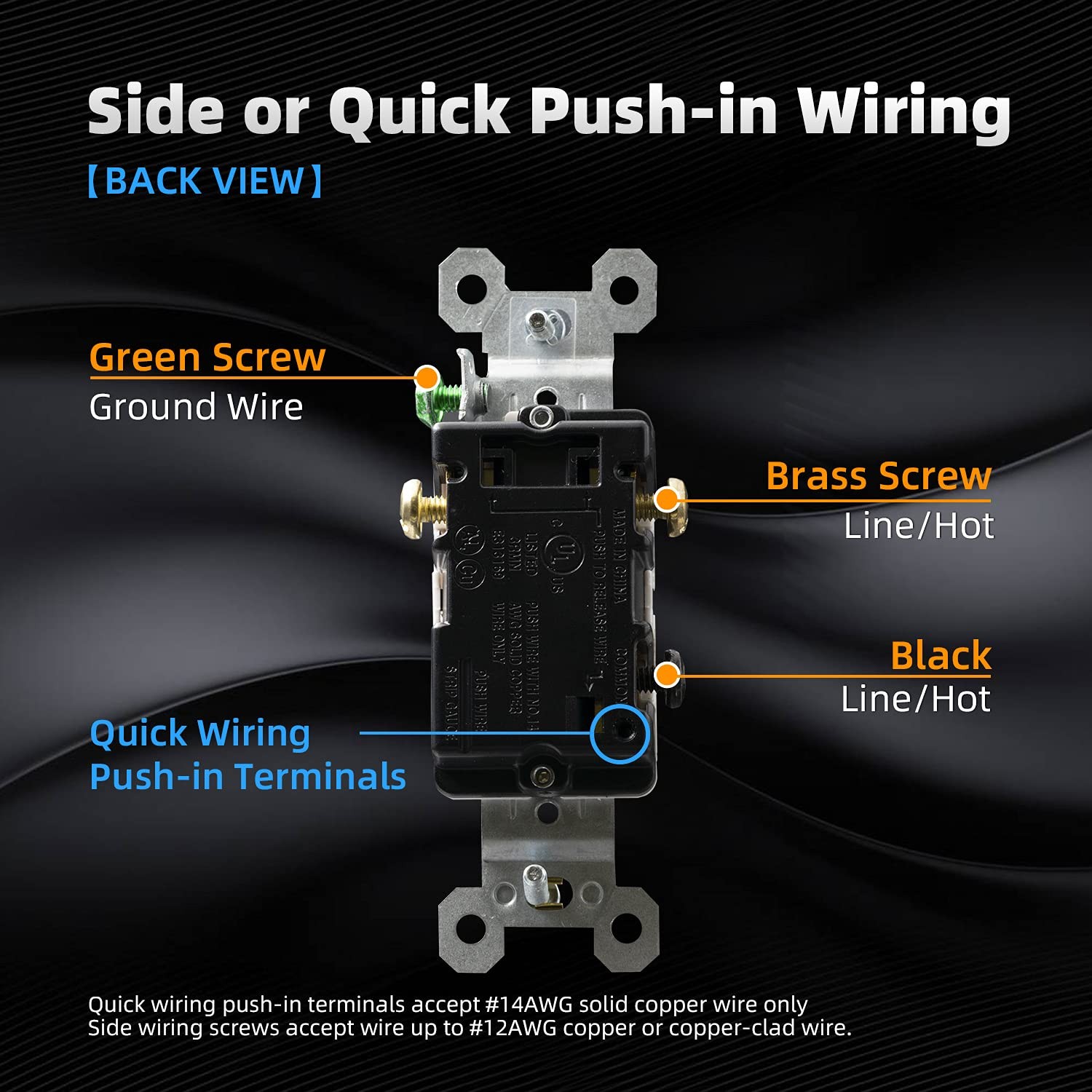 3 Way Toggle Light Switch, 15 Amp, 120 V, Toggle Framed AC Quiet, in Wall On/...