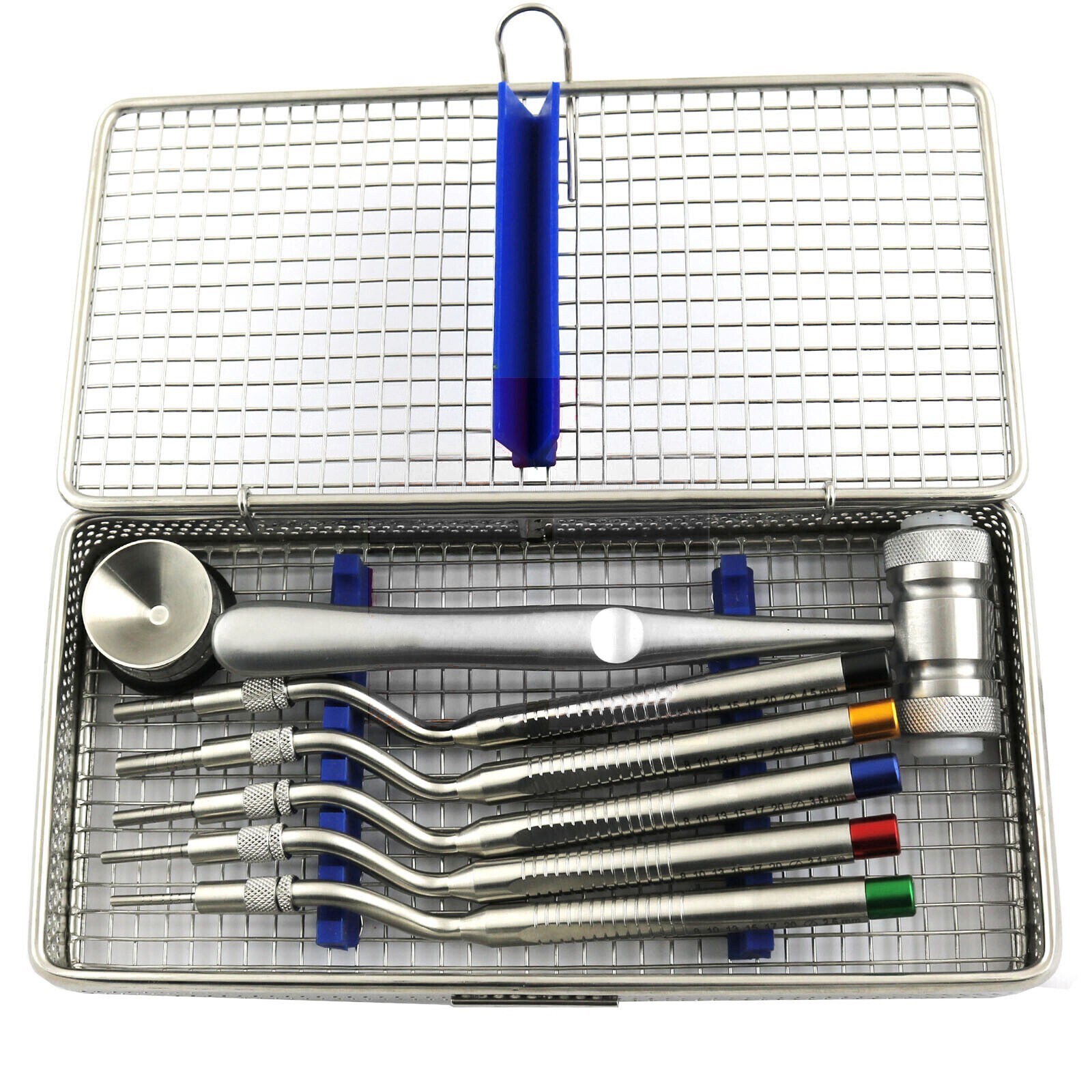 Dental Implant Sinus Lift Osteotome Kit Bone Spreading Mallet Hammer Cassette