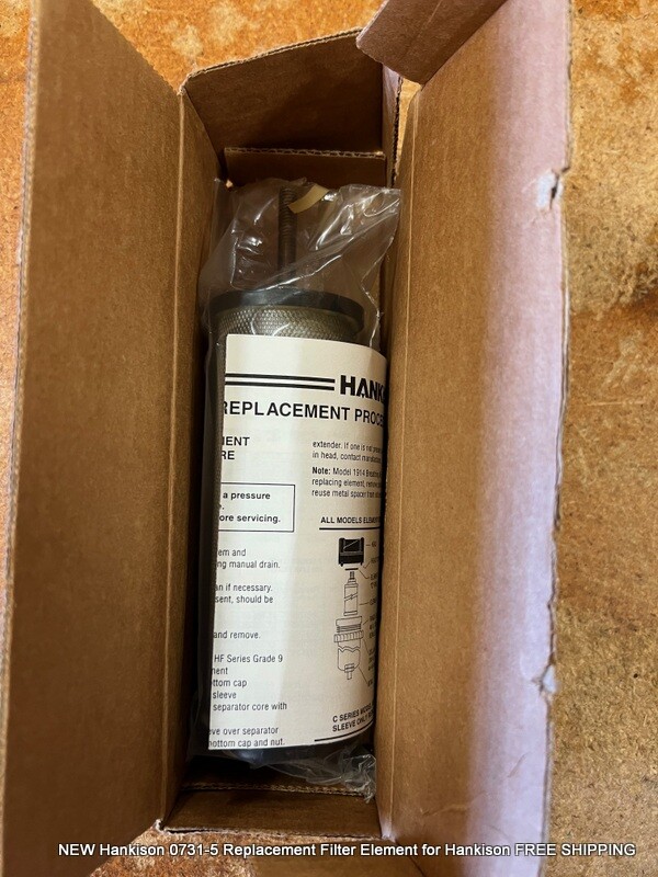 NEW Hankison 0731-5 Replacement Filter Element for Hankison FREE SHIPPING