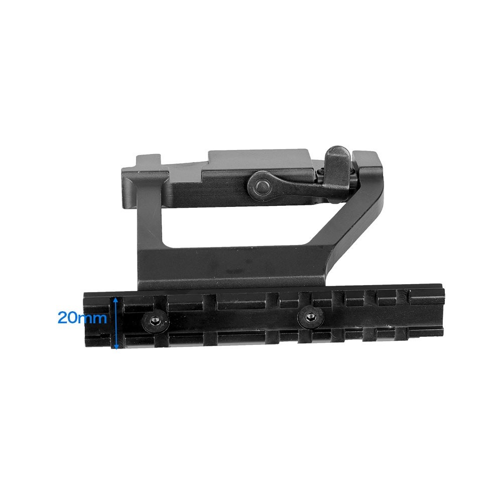 Tactical Quick Detach Side Rail Lock Scope Mount Base 20mm Picatinny Rail