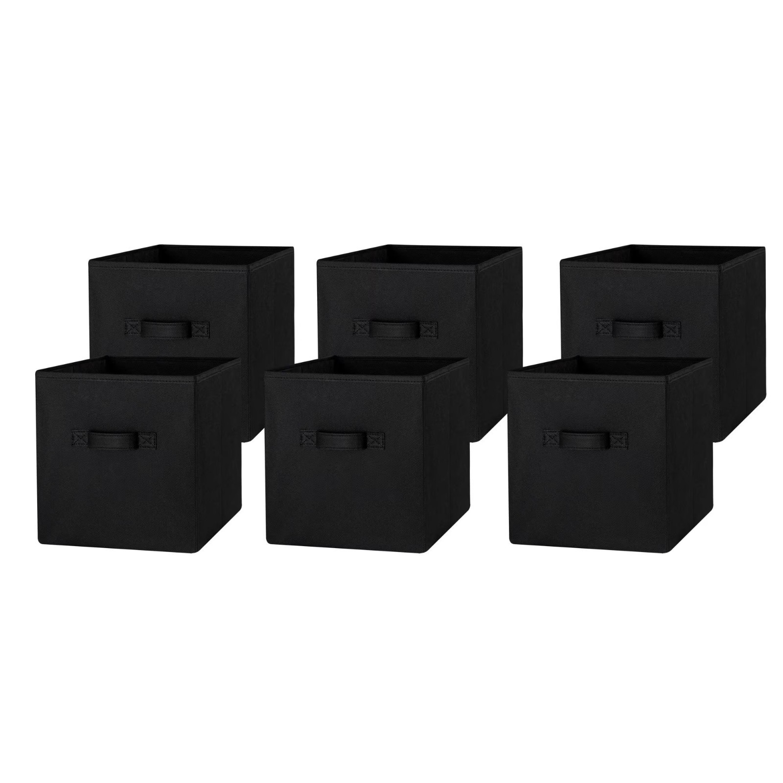 Mainstays Collapsible Cube Fabric Storage Bins (10.5" x 10.5"), 6 Pack
