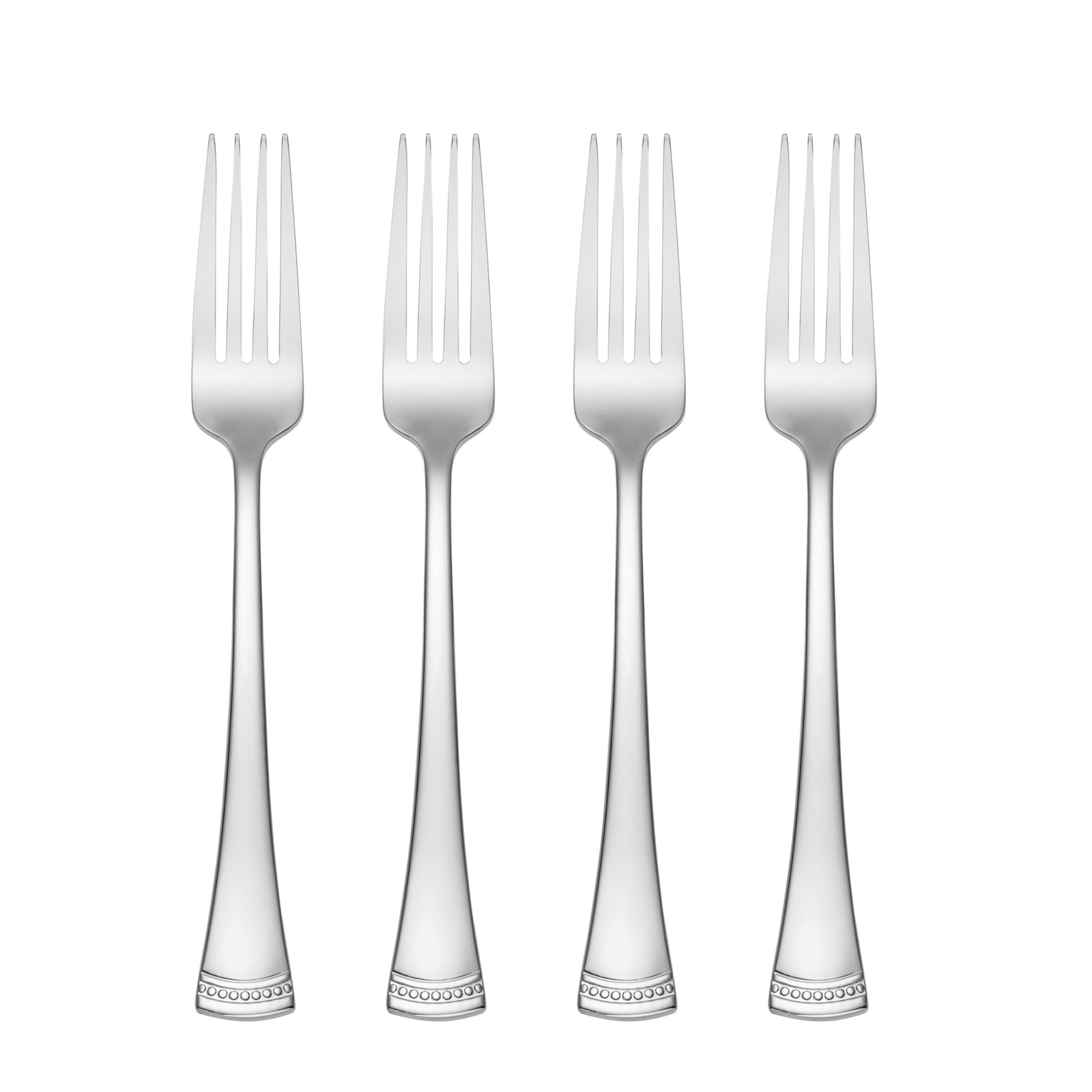 Lenox Portola Dinner Forks, Set of 4, 0.57, Metallic
