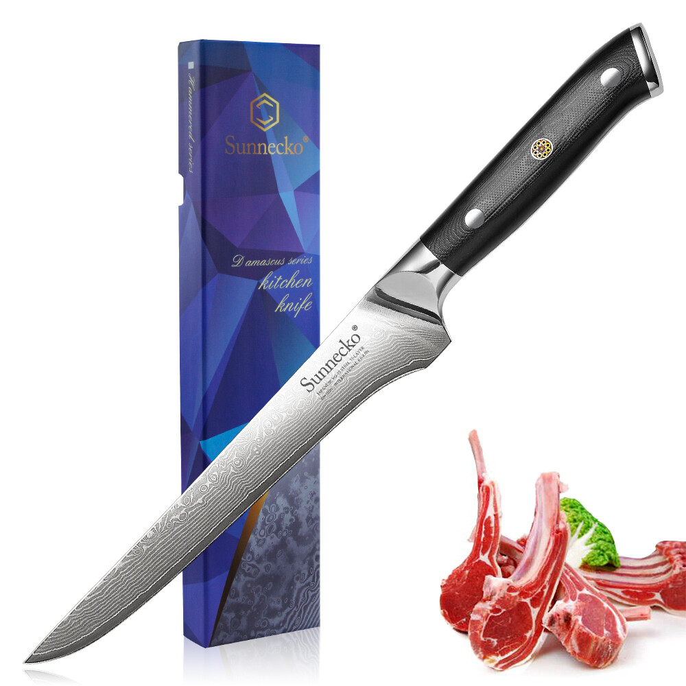 6 Inch Boning Fillet Knife VG10 Damascus Steel Japanese Chef's Cutting Knife