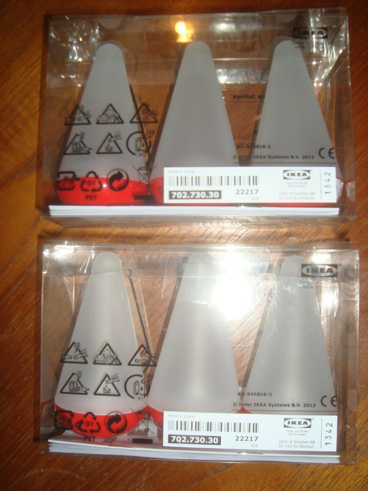 NEW IKEA SOLVINDEN Lights x 6 pcs Great Night light for Home Boat Red White 4 "