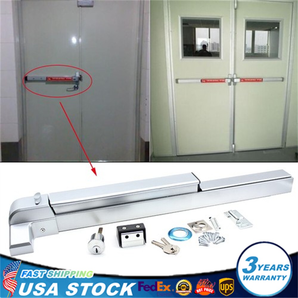 Door Push Bar Panic Heavy Duty Commercial Rim Exit Device Emergency Hardware New
