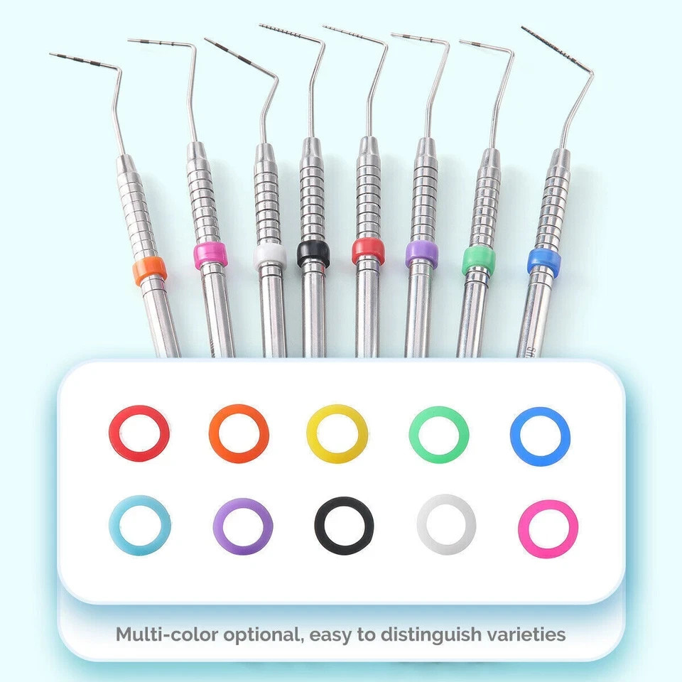 100/Box Dental Small Silicone Color Code Rings Bands Hygienist Instruments