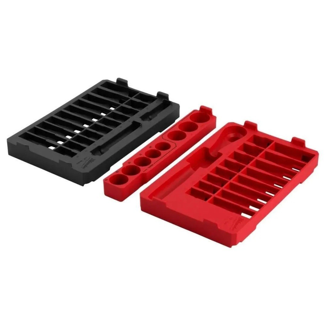 New Milwaukee Packout Interlocking 1/2 Socket Tray Insert 48-22-9487T Red/Black