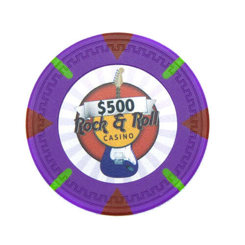 Rock & Roll 13.5-Gram Poker Chips (25-Pack) - Clay Composite  BRY001426U