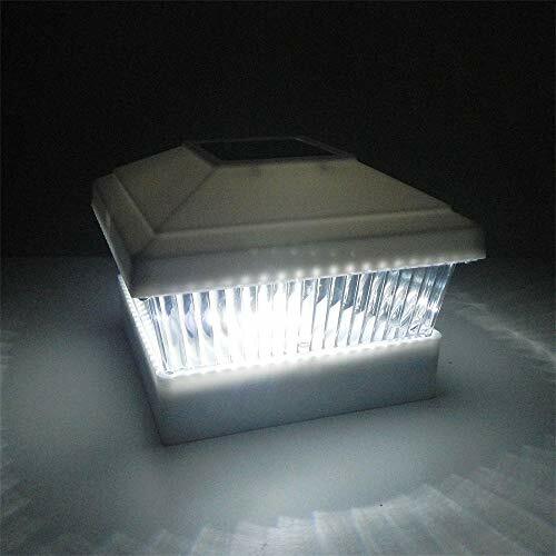 4PK White / Black / Copper / Silver 5" x 5" Solar Post Deck Cap Fence LED Light