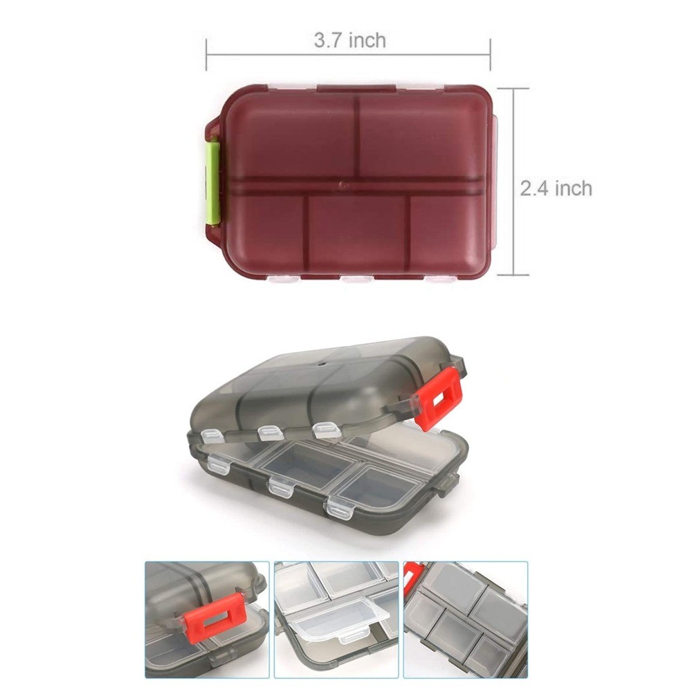 2 Pack Portable Pill Case Weekly Travel Pill Organizer Pocket Size Pill Box