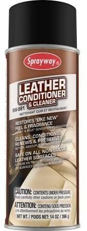 Sprayway SW991 Leather Conditioner and Cleaner, 14 oz