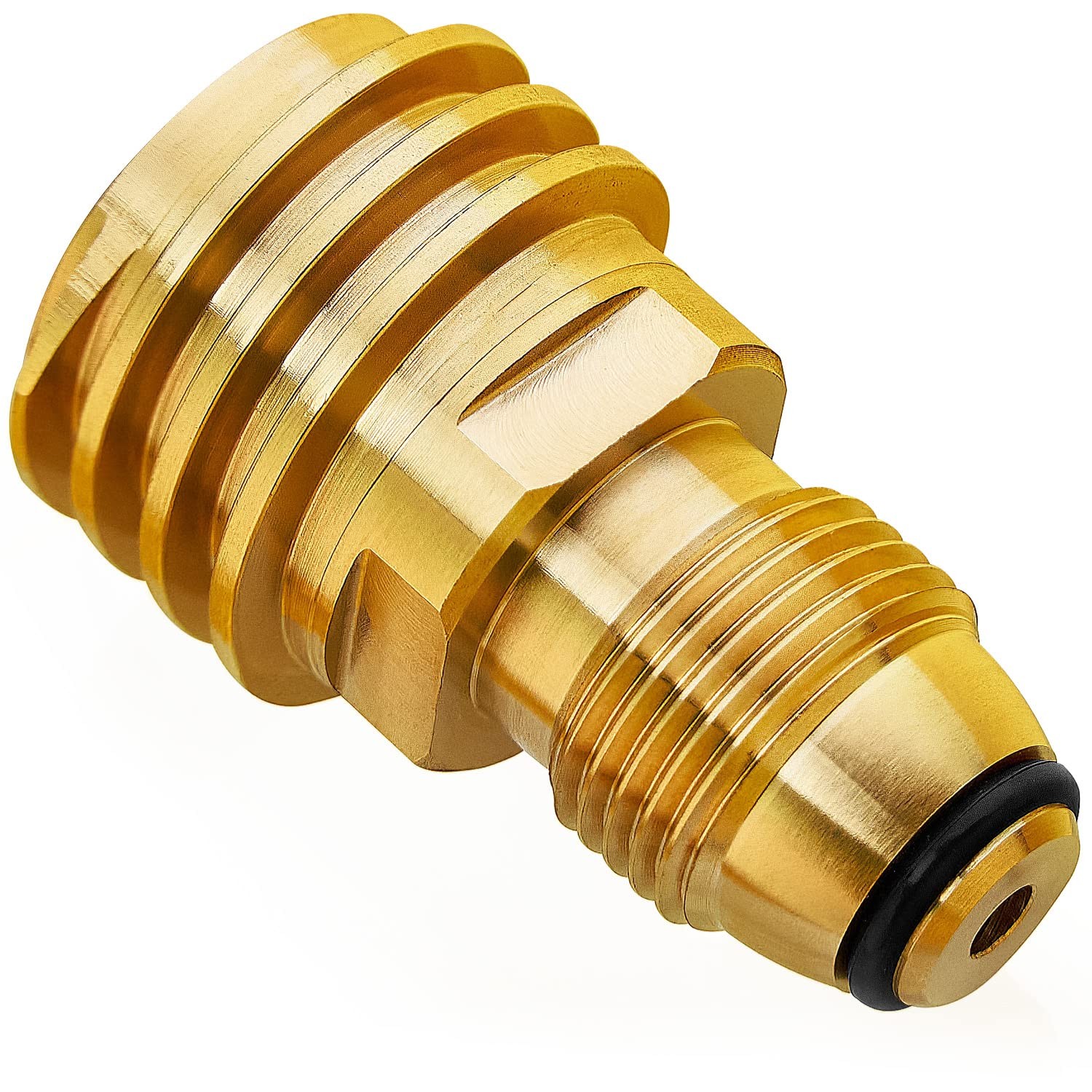 CALPOSE POL to QCC1 Propane Adapter, Old New, 3/8 Inch, Golden