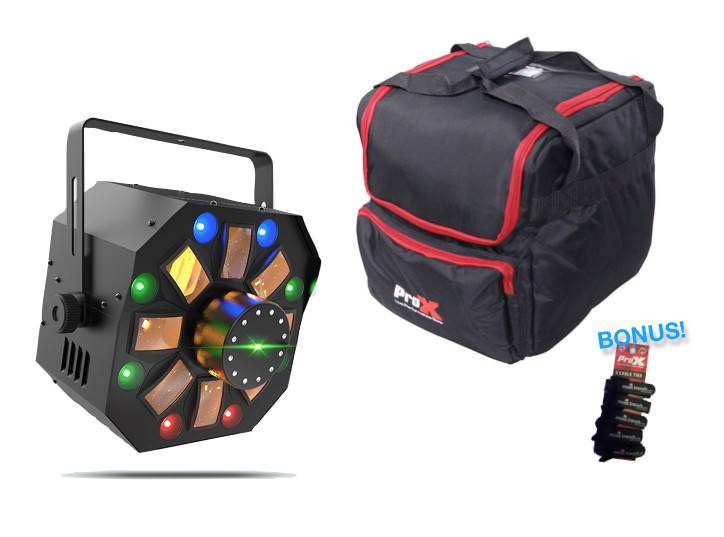 Swarm Wash FX ILS 4-in-1 LED DJ light with Carry Bag & wraps