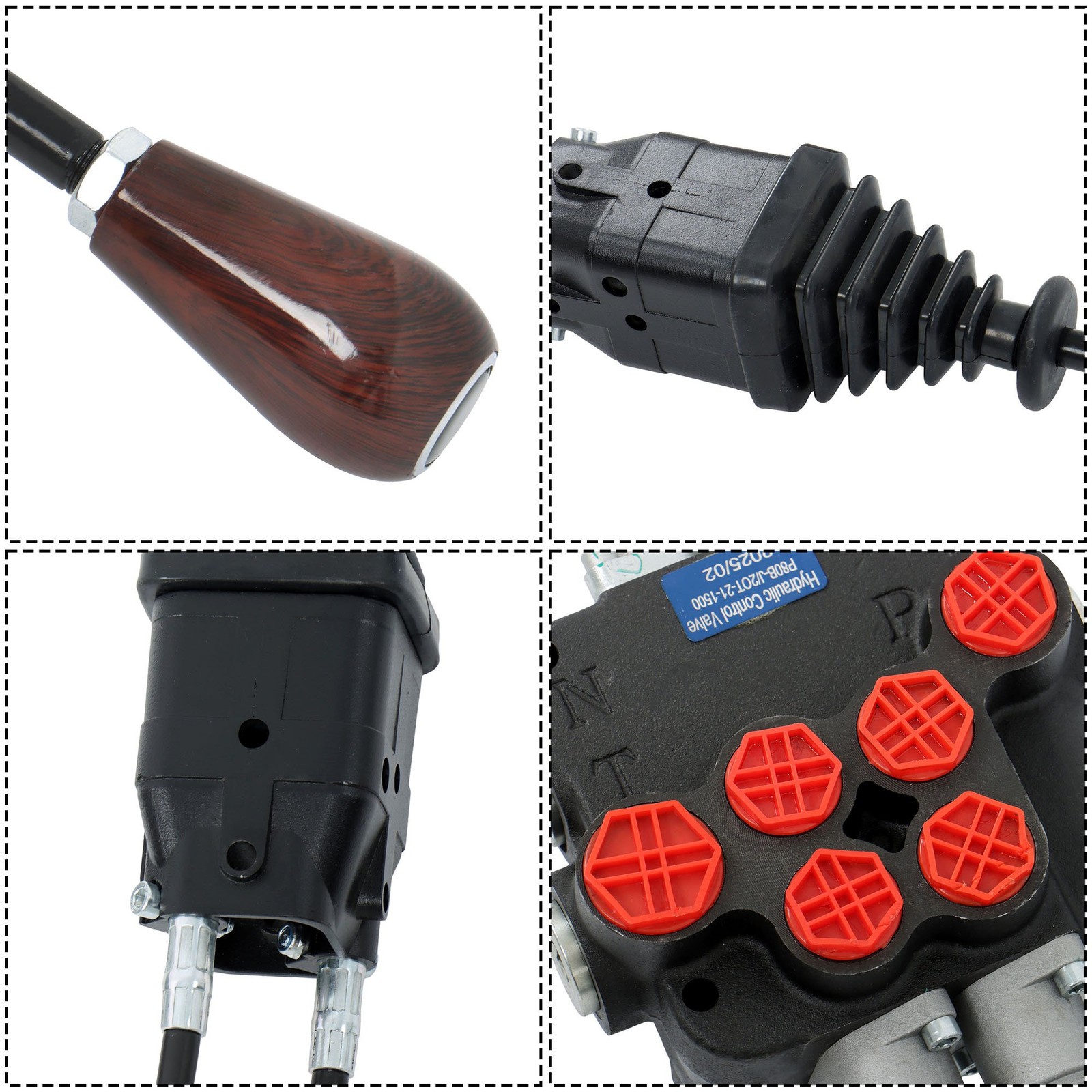 P80 Remote Control Valve Kit: 2 Spool Valve 21GPM + Joystick New+ Cables