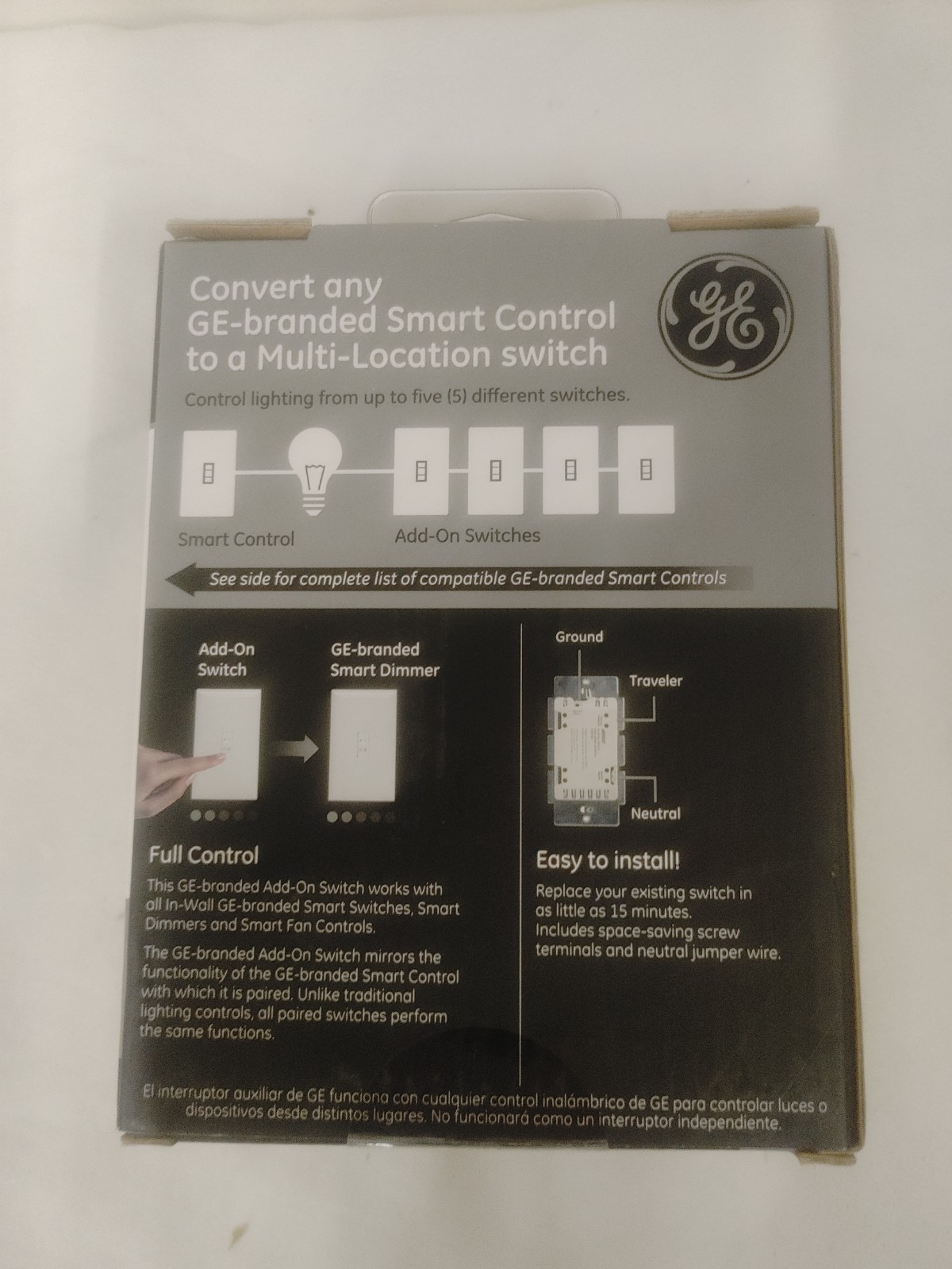 GE In Wall Add-On Switch 12723