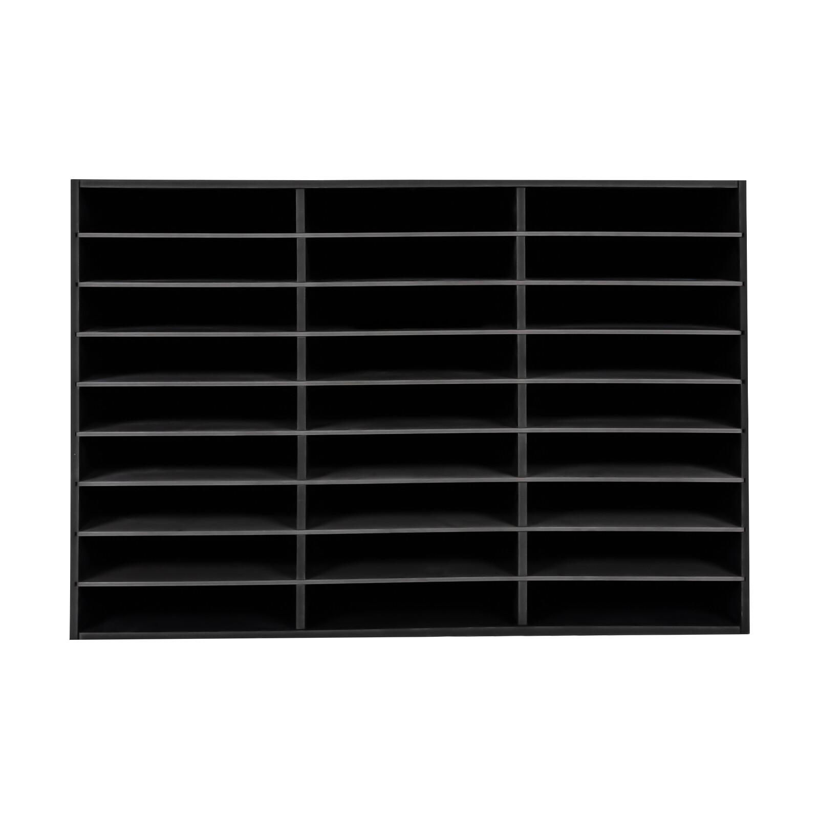 Modern 27 Slots File Storage Cabinet Literature Organizer Black 80*30.5*55.1cm