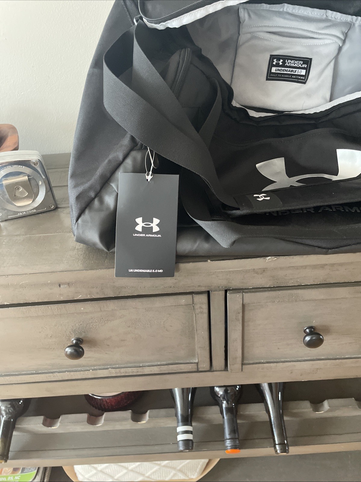 Under Armour Undeniable Duffel Bag Black Storm Logo Medium