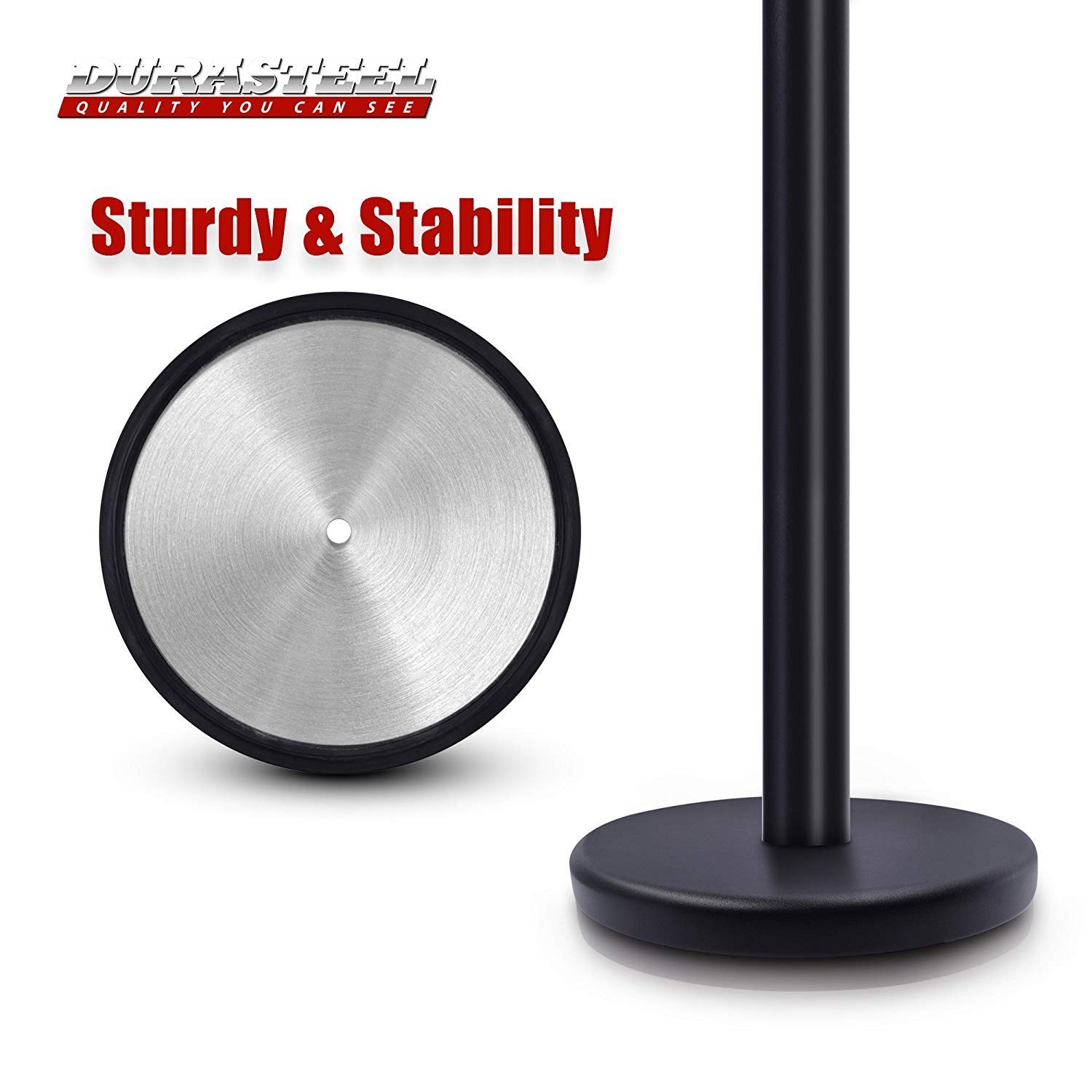 Retractable Belt Stanchion Posts 6-Pack - 6.5ft Crowd Control Barriers - Meta...