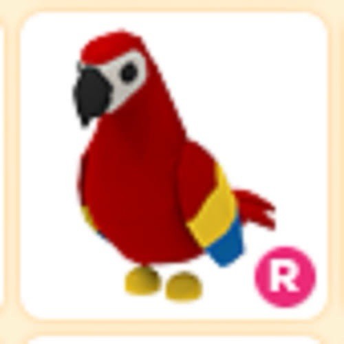 Adopt Me Regular Red Parrot Flyable (F) and Rideable (R) Virtual Game Item