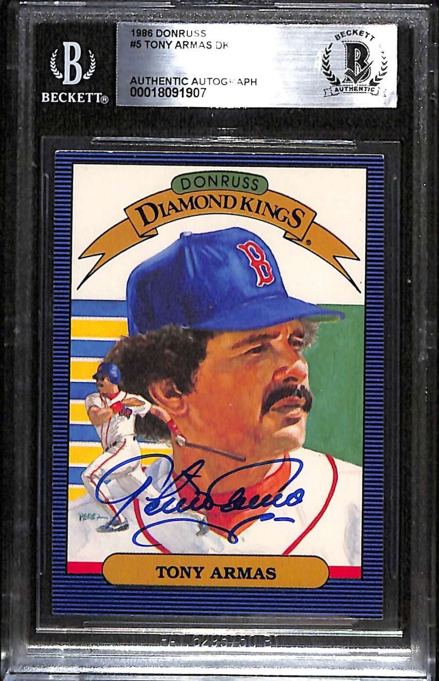 1986 Donruss 5 Tony Armas DK BGS Auto Autographed BAS Authentic C101260