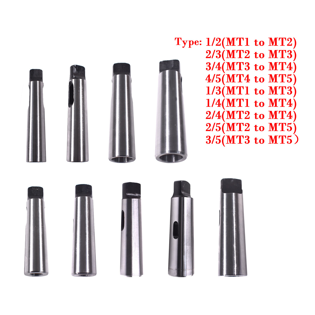 Arbor Morse Taper Adapter Drill + Sleeve Ejecting Drill Drift For Lathe