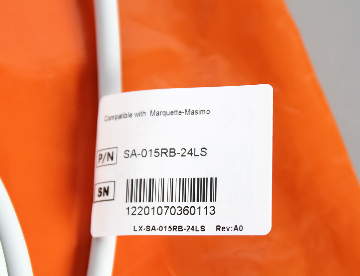 GE Healthcare Marquette-Masimo SpO2 Adapter Cable 2.4M, SA-015RB-24LS -NEW-