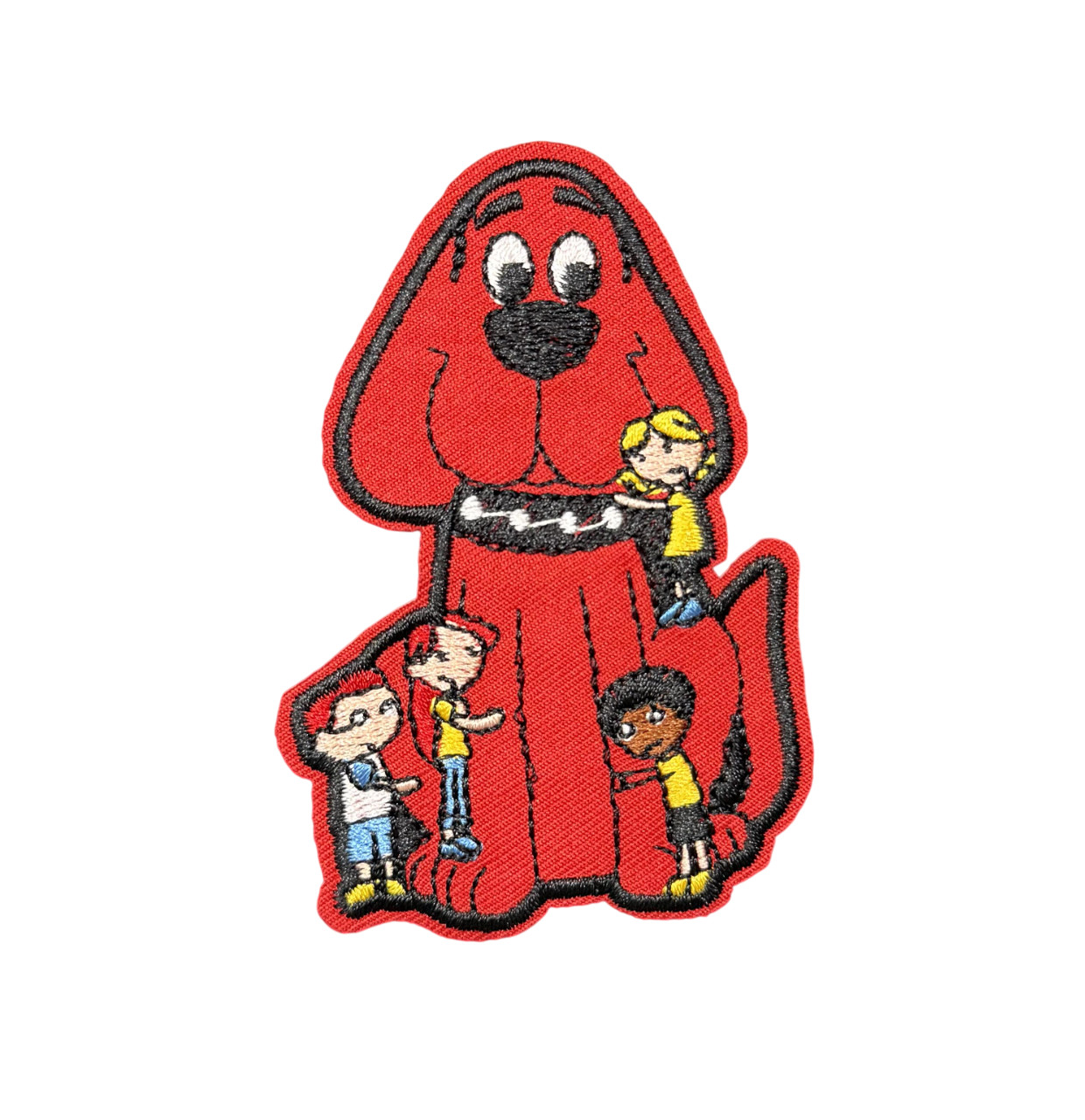 Red Dog Children Cartoon Patch, Iron On/Sew On