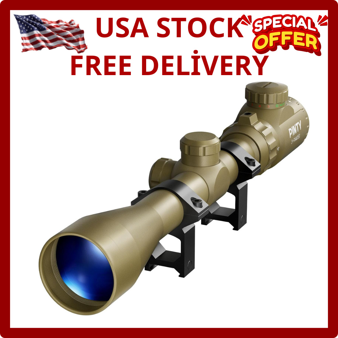 3-9X40 Red Green Rangefinder Illuminated Optical Rifle Scope