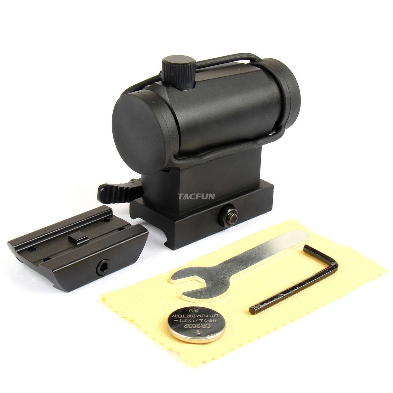 Tactical Holographic Green / Red Dot Sight Scope with Rail Mount & 1" Rail Riser
