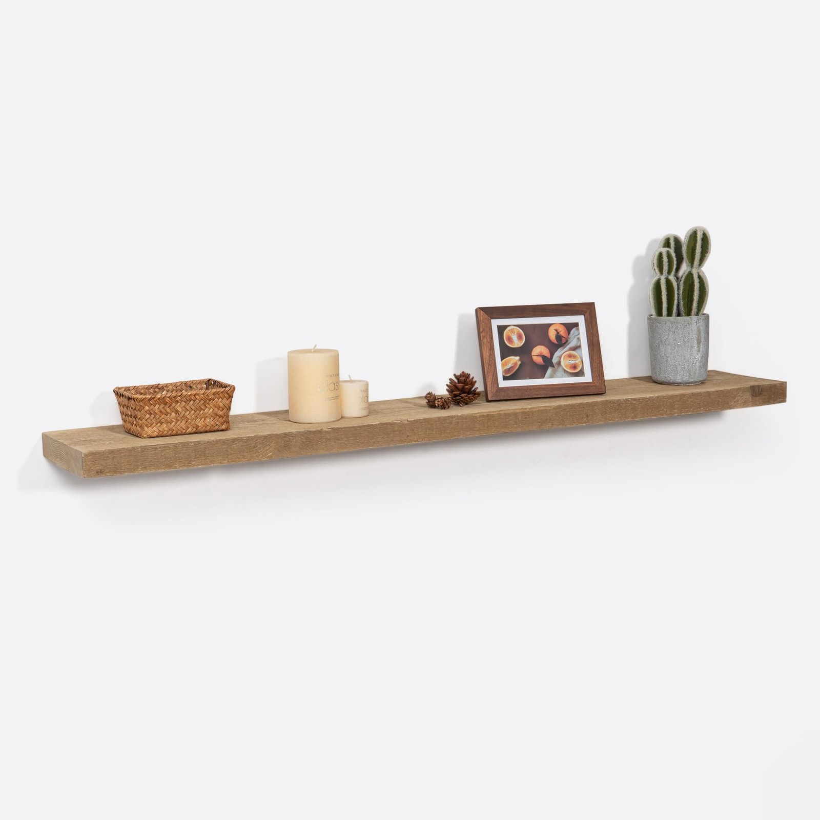 Floating Shelves - 8" Deep Rustic Reclaimed Barnwood Wall Hanging Shelves wit...