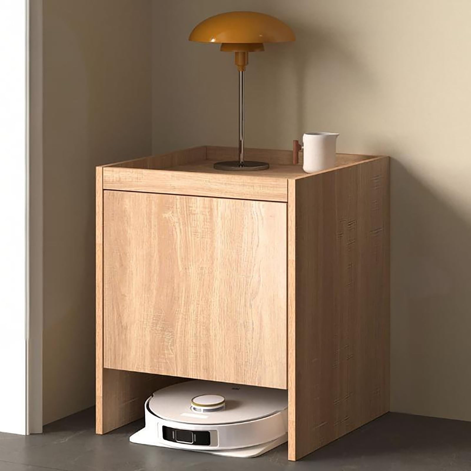 Robot Vacuum Stand Cabinet,Storage Cabinet with Doors and Drawers for Robot V...