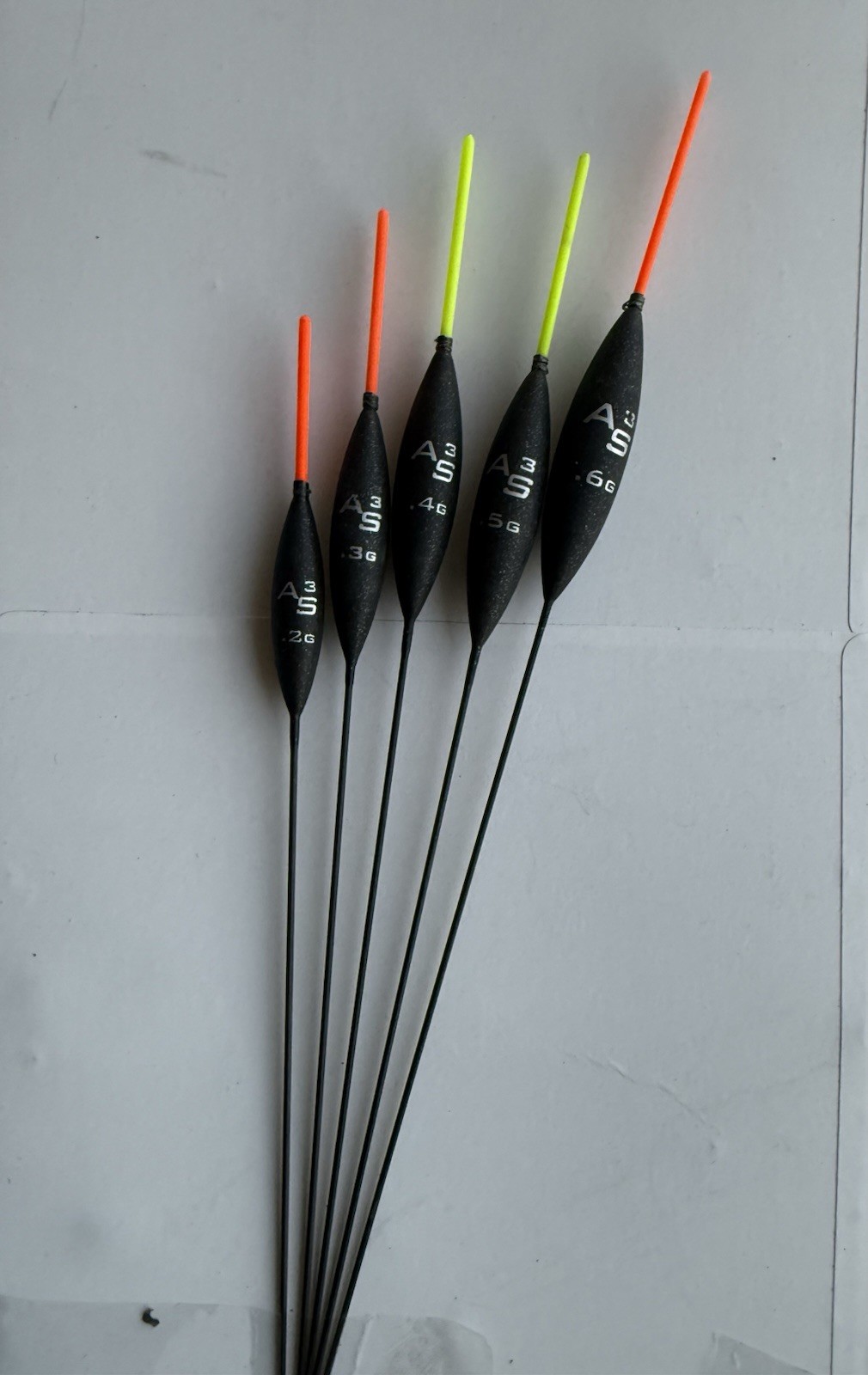 Drennan AS3 Pole Floats. Set Of 5 0.2g To 0.6g. Barely Used Pls Read Description