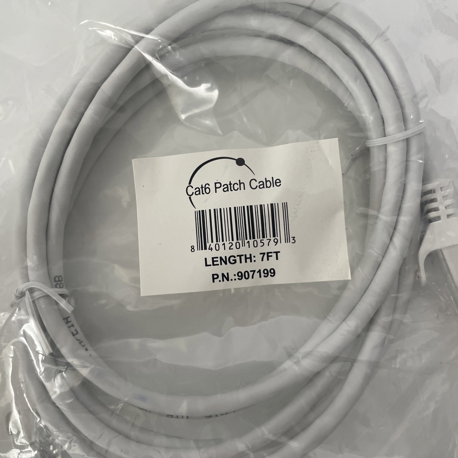 Cat6 Patch Cable White 7 ft Length New