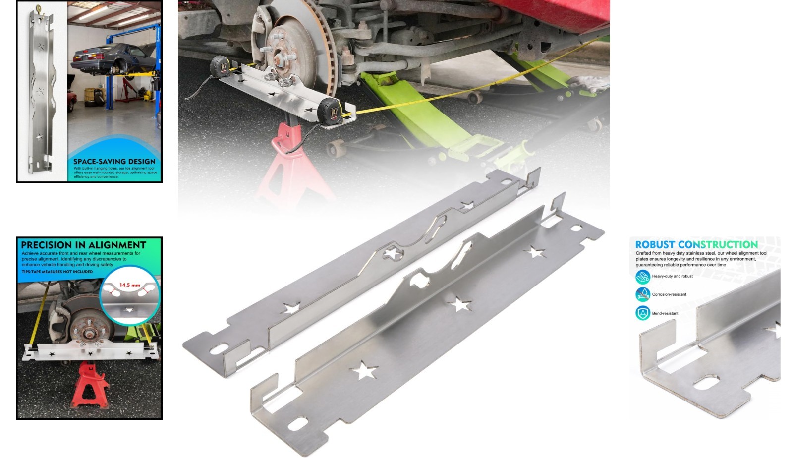 Professional-Grade Stainless Steel Wheel Alignment Tool for Enhanced Stability