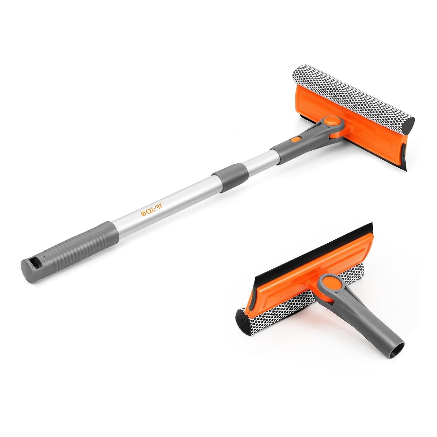 eazer Professional Window Squeegee, 2-in-1 Rotatable Squeegee for Window Cleanin