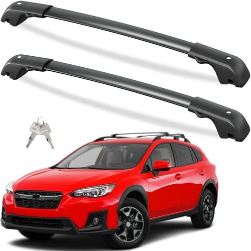 300lbs Lockable Roof Rack Cross Bars Compatible with Subaru Crosstrek 2018-2023